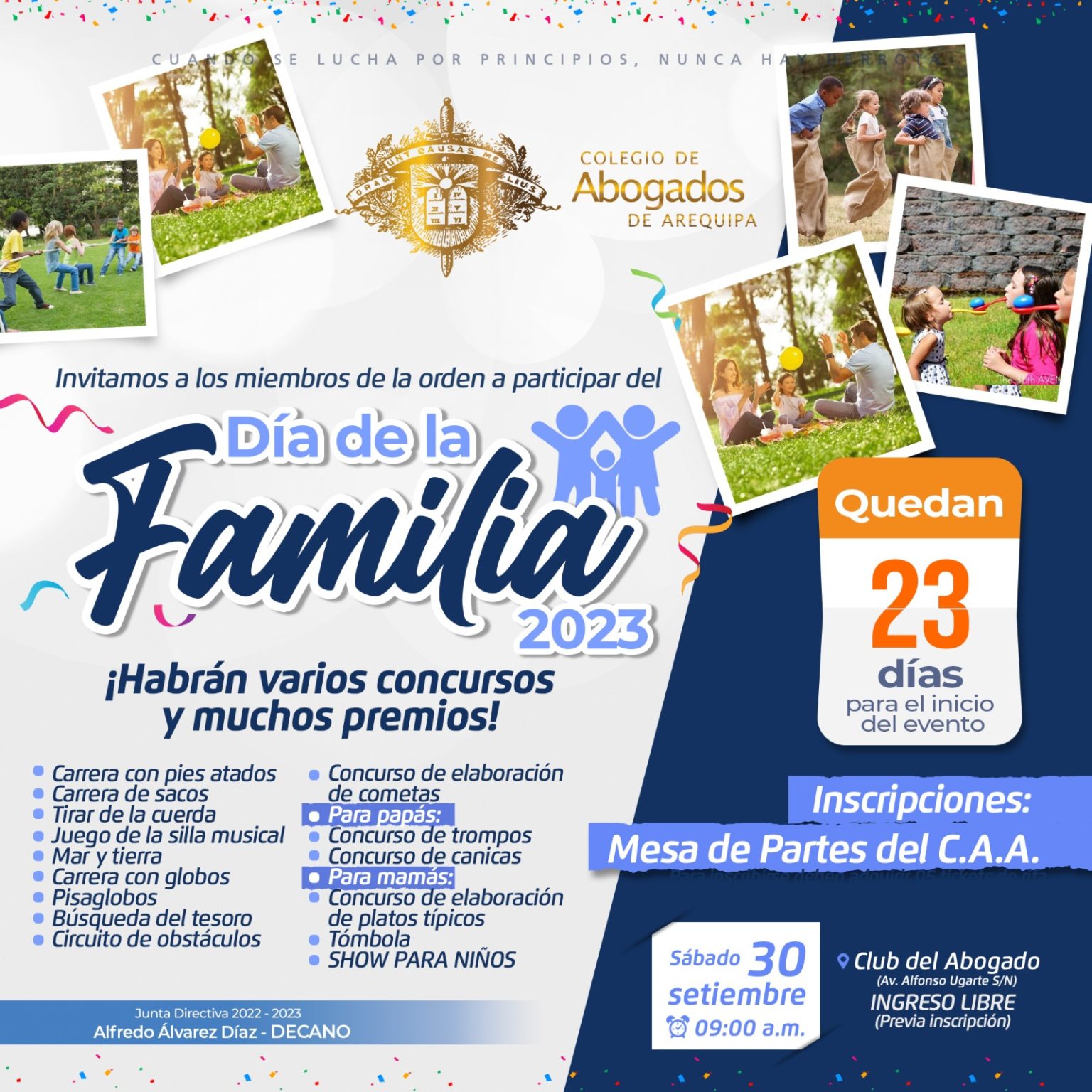 DÍA DE LA FAMILIA SETIEMBRE 2023 Colegio de Abogados de Arequipa